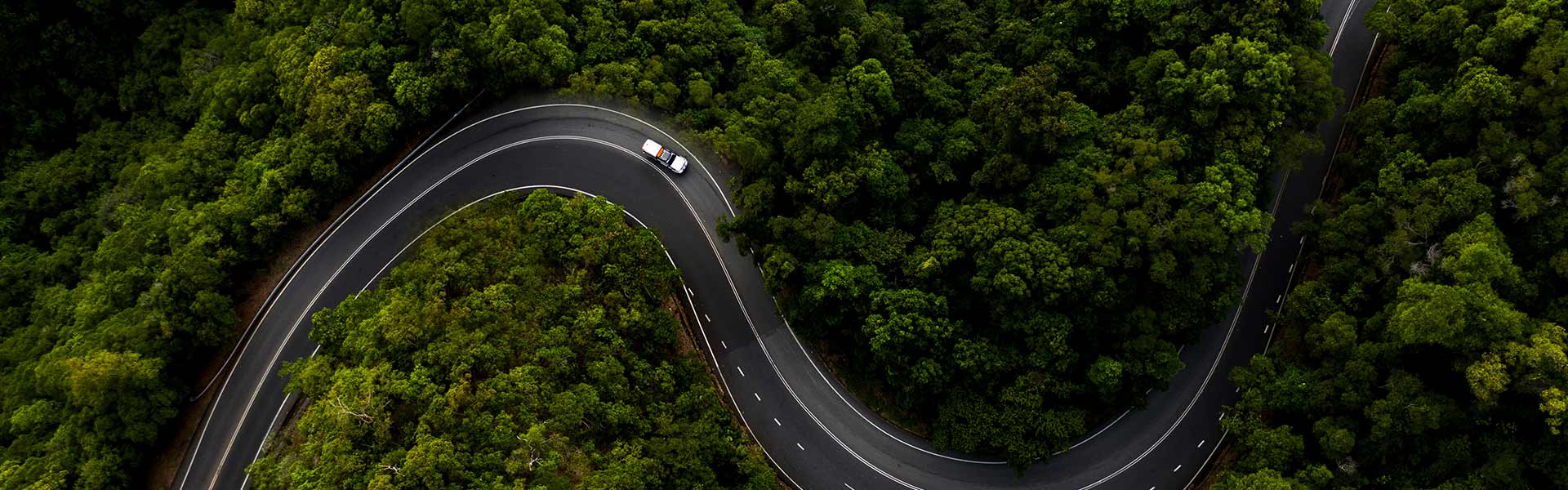 Driving along the Bloomfield Track, Queensland